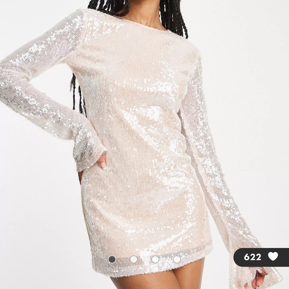 NWT KYO sequin dress flare sleeves